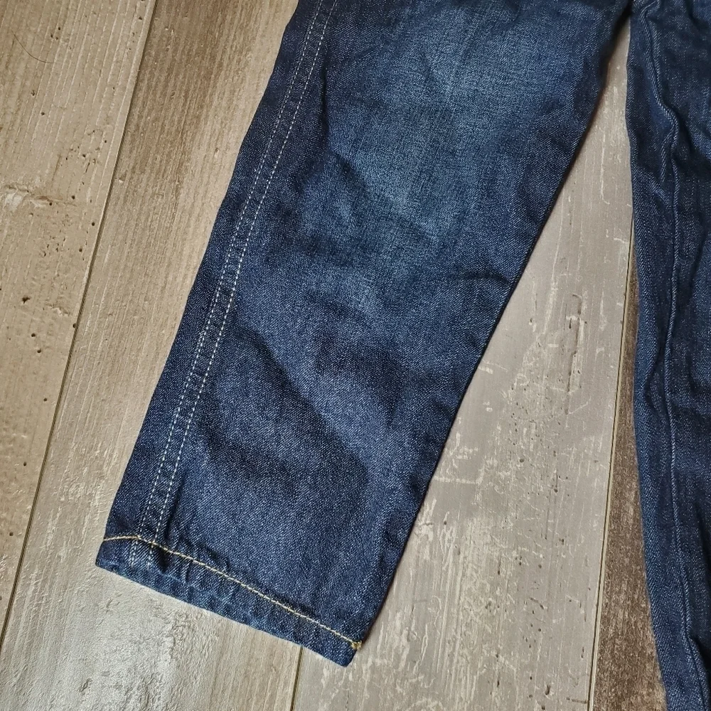 B'gosh Blue Jeans Workwear Straight Dark Wash Blue Size 3T 100% Cotton NWOT